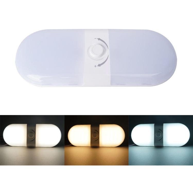 12-24V RV Light 180 LEDs 3-Color Temperature Dimmable Roof Light, FC02