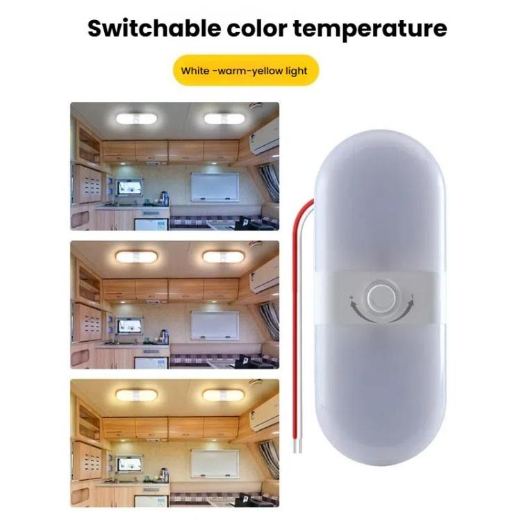 12-24V RV Light 180 LEDs 3-Color Temperature Dimmable Roof Light, FC02