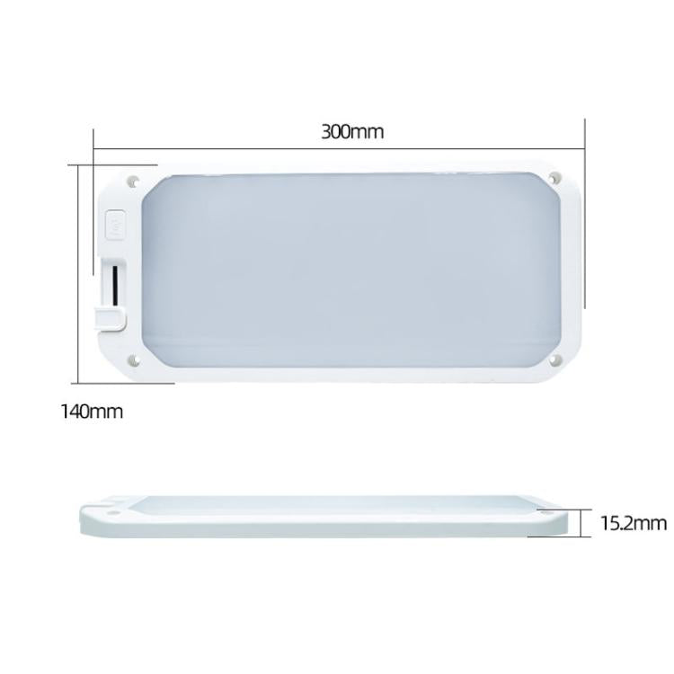 12-30V RV Light 198 LEDs 3-Color Temperature Dimmable Roof Light, Yellow White Light, Blue White Light, Yellow White Light With Remote, Blue White Light With Remote