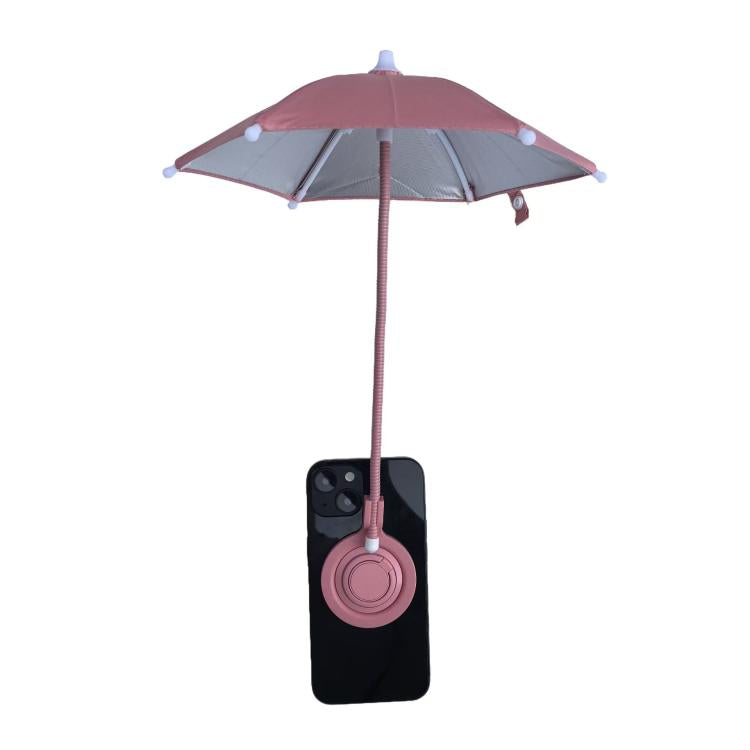 Magnetic Phone Mini Umbrella Waterproof Sunshade With Finger Ring, With Finger Ring(Black), With Finger Ring(Pink), With Finger Ring(Blue)