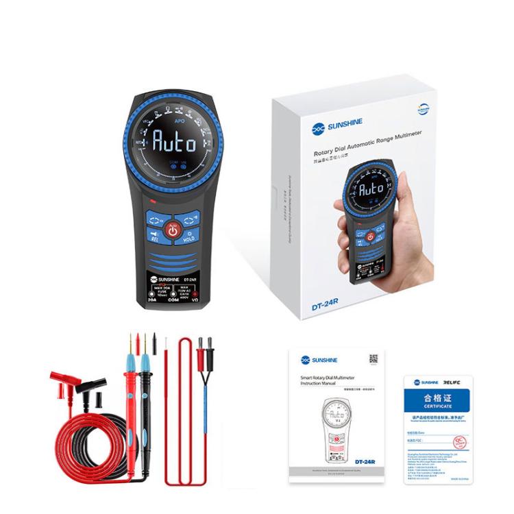 Rotary Auto Ranging Multimeter Voltage Resistance Measurement Buzzer, DT-24R