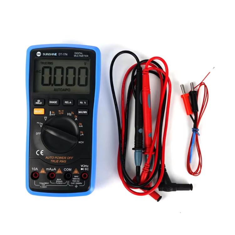 Auto Range Digital Multimeter LCD Display Tester Pen High Precision Measurement Of Capacitance Voltage Current, SUNSHINE DT-17N