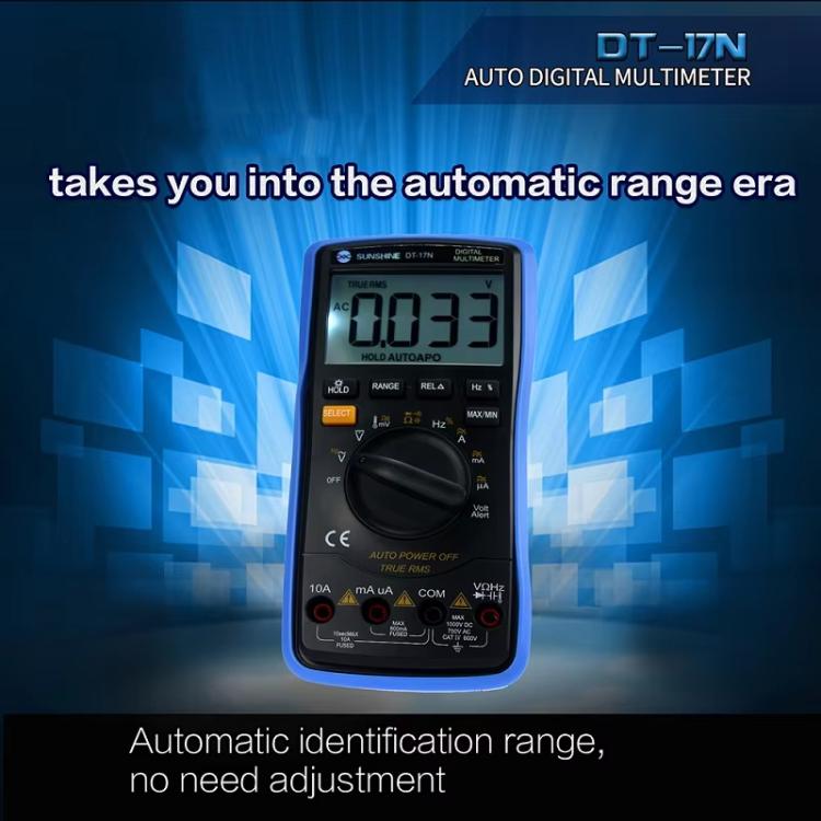 Auto Range Digital Multimeter LCD Display Tester Pen High Precision Measurement Of Capacitance Voltage Current, SUNSHINE DT-17N
