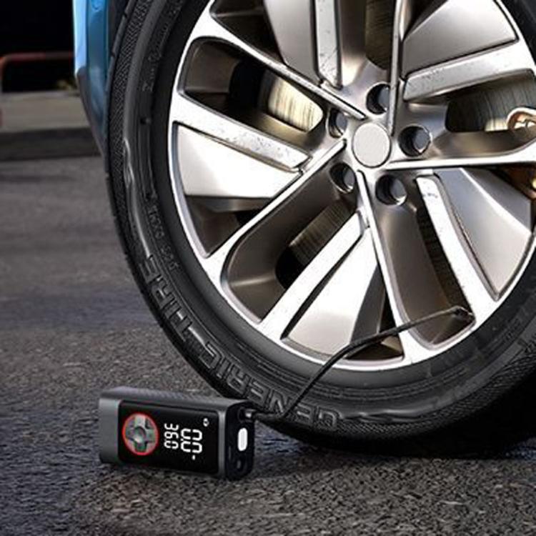 ATJ-004 Pompe à pneu de voiture portable sans fil intelligente avec affichage numérique et fonctions multiples