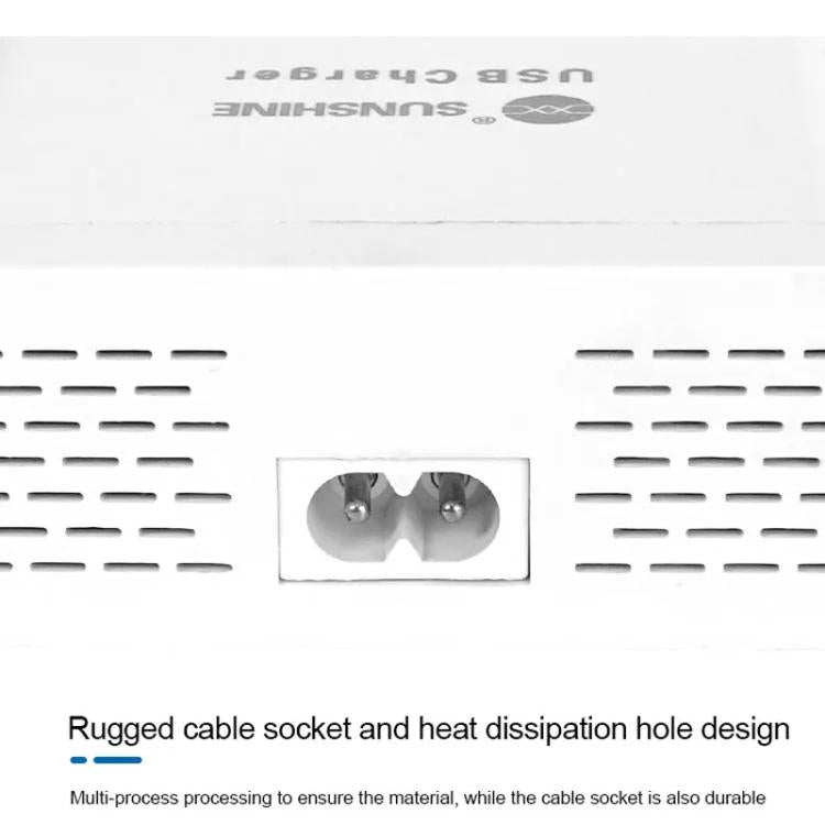 SUNSHINE SS-304D 6-Port USB Smart Charger Multi-Port Digital Display Fast Charging For Mobile Phone, US Plug, EU Plug