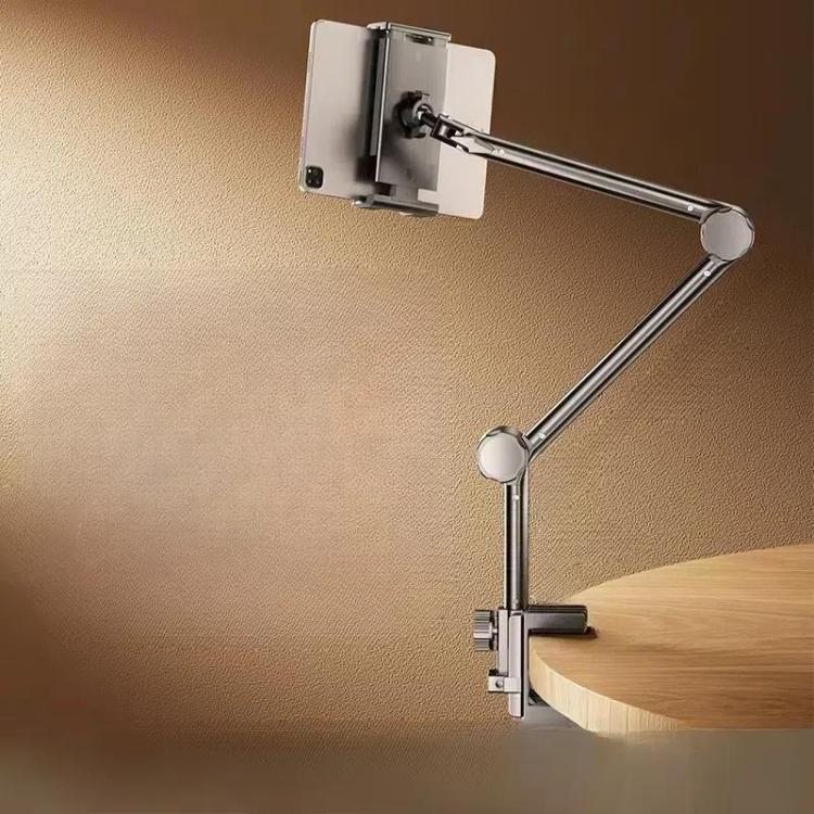 Cantilever Phone Tablet Desk Bedside Stand With Foldable Metal Arm For 4-10.2inch, 2-section, 3-section