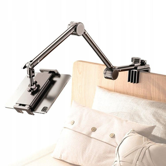 Cantilever Phone Tablet Desk Bedside Stand With Foldable Metal Arm For 4-10.2inch, 2-section, 3-section