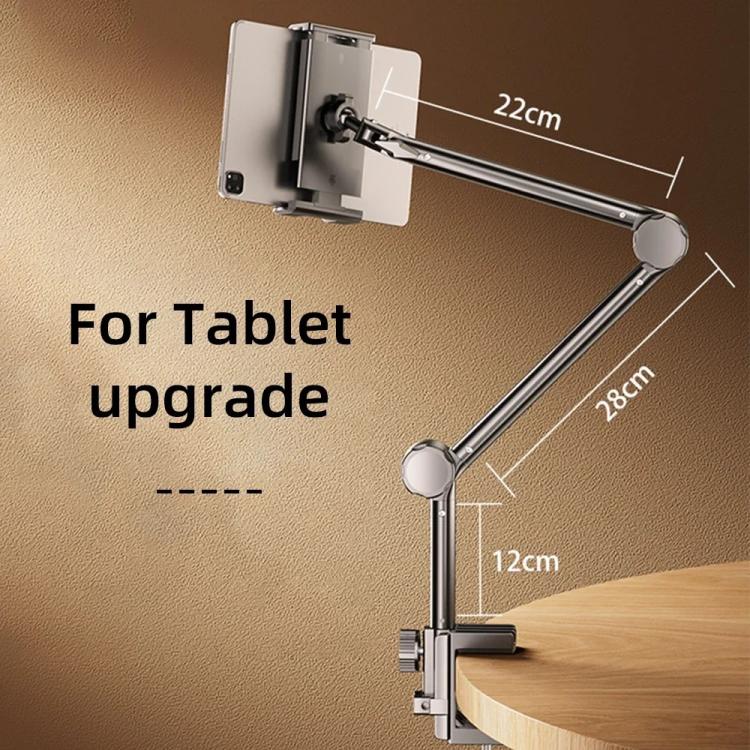Cantilever Phone Tablet Desk Bedside Stand With Foldable Metal Arm For 4-10.2inch, 2-section, 3-section