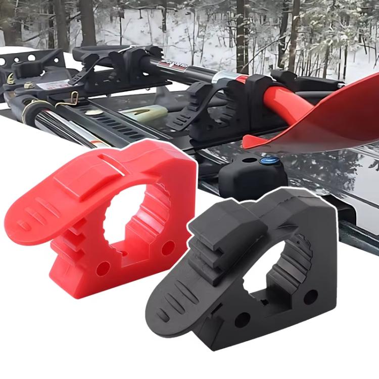 2pcs Outdoor Quick-Release Rubber Clamp Shovel Fixing Clip For Off-road Vehicle Luggage Rack Mounting Buckle, 2 Red