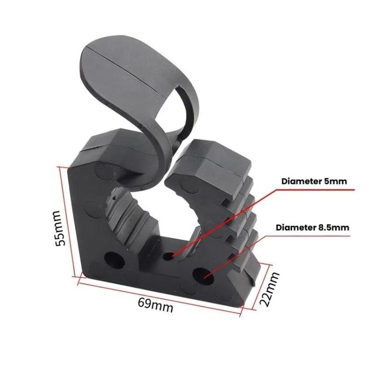 2pcs Outdoor Quick-Release Rubber Clamp Shovel Fixing Clip For Off-road Vehicle Luggage Rack Mounting Buckle, 2 Red
