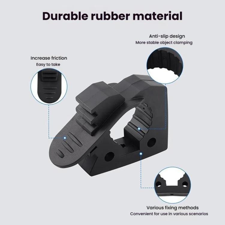 2pcs Outdoor Quick-Release Rubber Clamp Shovel Fixing Clip For Off-road Vehicle Luggage Rack Mounting Buckle, 2 Red