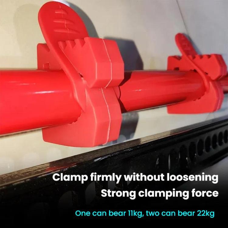 2pcs Outdoor Quick-Release Rubber Clamp Shovel Fixing Clip For Off-road Vehicle Luggage Rack Mounting Buckle, 2 Red