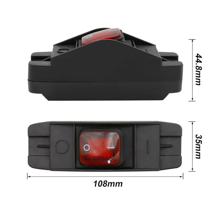 Waterproof Screw-type Wiring High-power High-temperature Resistant Switch, Red 12-24V, Red 220V