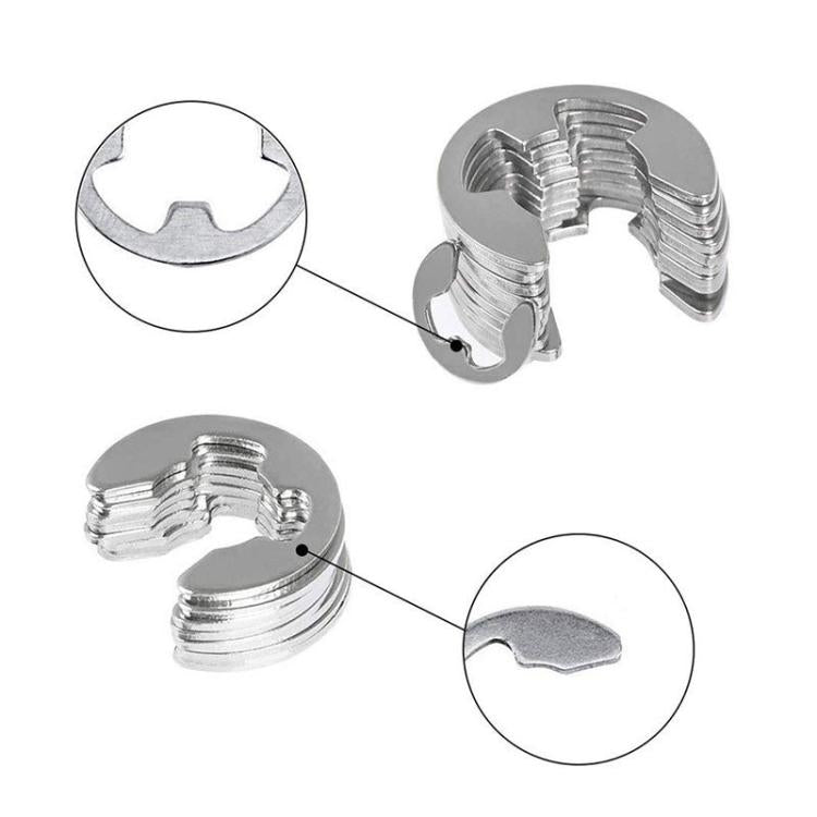 M1.5-M10 304 Stainless Steel E-Type Open Retaining Ring Kit, E-Type Open Retaining Ring Kit