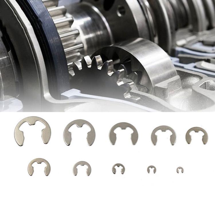 M1.5-M10 304 Stainless Steel E-Type Open Retaining Ring Kit, E-Type Open Retaining Ring Kit