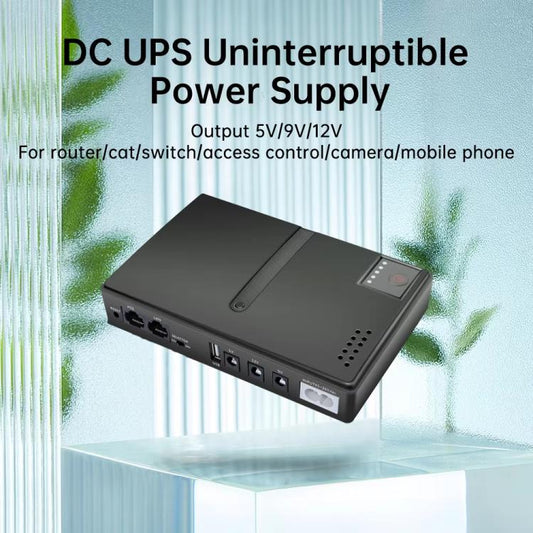 Uninterruptible Power Supply with DC Output 5V/9V/12V for Router, Modem, Security Camera, Mobile Phone, EU Plug, US Plug