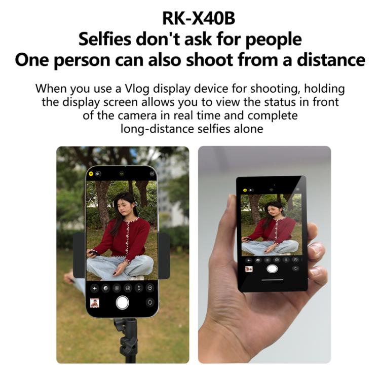 Mobile Phone Selfie Wireless Same Screen Player Smartphone Magnetic Rear Selfie Monitor Screen