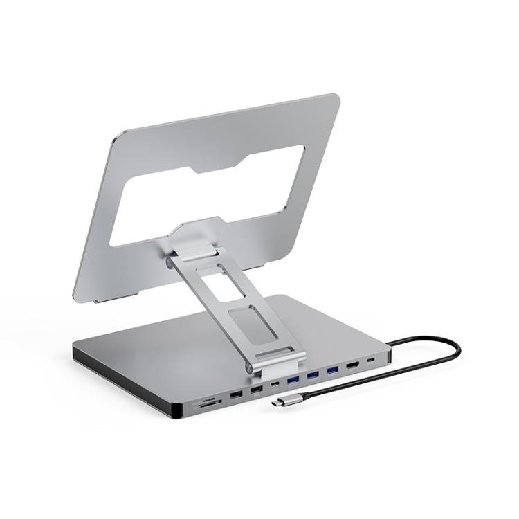 Blueendless 4K/60Hz Multifunctional Docking Station Tablet Holder, 10-in-1, 10-in-1 Rotating, 10-in-1 Ethernet Port, 10-in-1 Ethernet Port Rotating