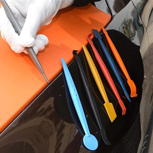 Car Wrap Trimming Edge Tinting Tool Solar Film With Magnetic Squeegee Scraper Kit, 7pcs /Set