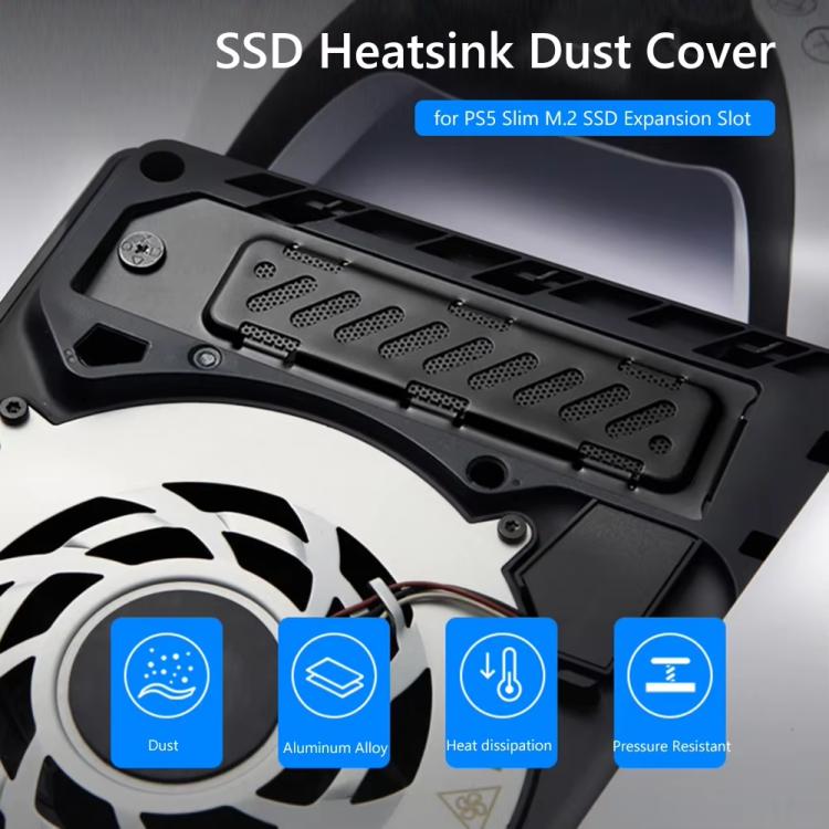 For PS5 Slim / PS5 Pro M.2 SSD Heatsink Dust Cover Expansion Slot Radiator, Heatsink Dust Cover Green, Heatsink Dust Cover Black, Heatsink Dust Cover Silver