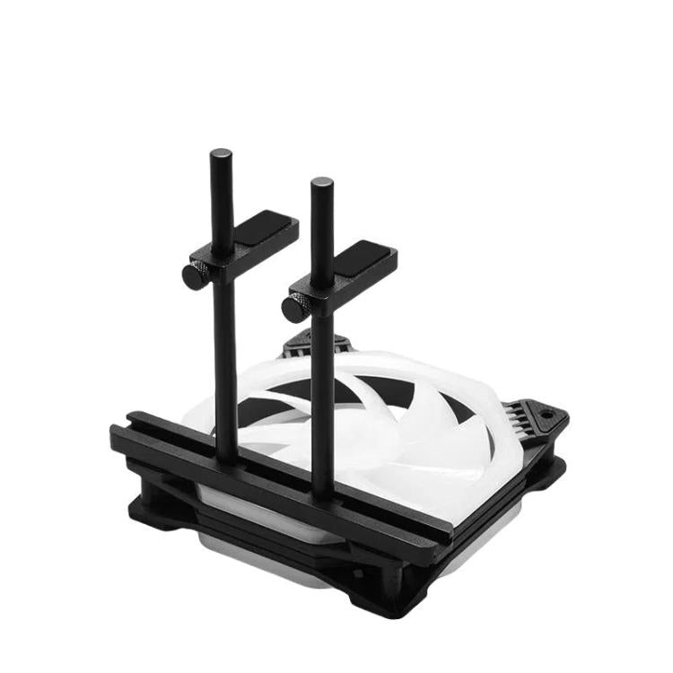 FinalCool Aluminum Alloy Adjustable Graphics Card Bracket Chassis Fan Position Graphics Holder Support, 8cm Black, 8cm Silver, 12cm Black, 12cm Silver
