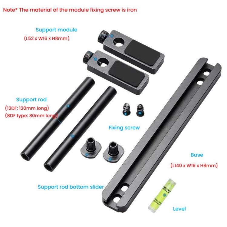 FinalCool Aluminum Alloy Adjustable Graphics Card Bracket Chassis Fan Position Graphics Holder Support, 8cm Black, 8cm Silver, 12cm Black, 12cm Silver