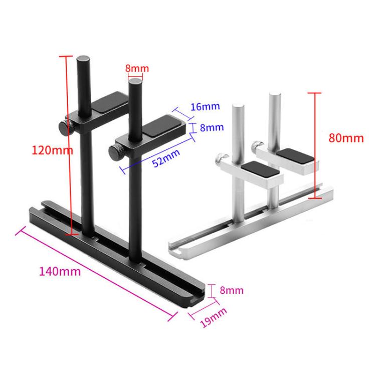 FinalCool Aluminum Alloy Adjustable Graphics Card Bracket Chassis Fan Position Graphics Holder Support, 8cm Black, 8cm Silver, 12cm Black, 12cm Silver
