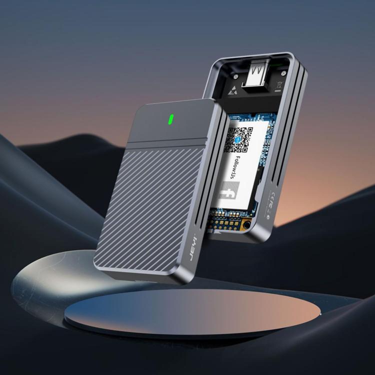 JEYI mSATA to USB 3.1 Type-C 6Gbps SSD Enclosure Adapter Case Aluminum External SSD Case, JEYI