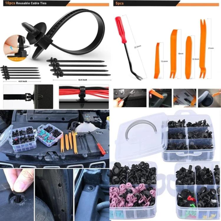 Car Retainer Clips Fasteners Remover Kit Automotive Clips Set, 680pcs /Set