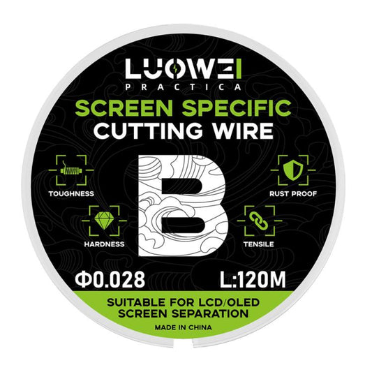 LUOWEI 120M Cell Phone LCD Screen Separation Line High Hardness Cutting Diamond Wire, A 0.02mm, B 0.028mm, C 0.03mm, D 0.035mm