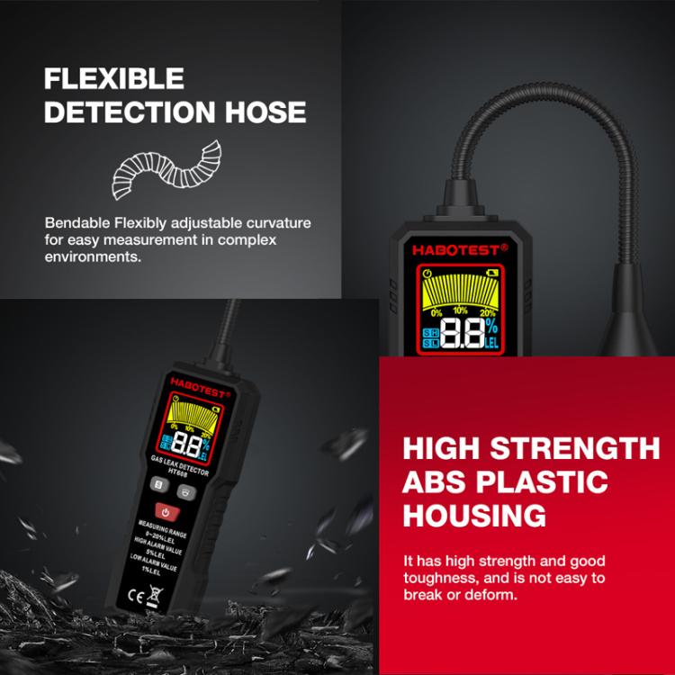 HTBOTEST HT608 Combustible Gas Detector Gas Natural Gas Detection Alarm, HT608