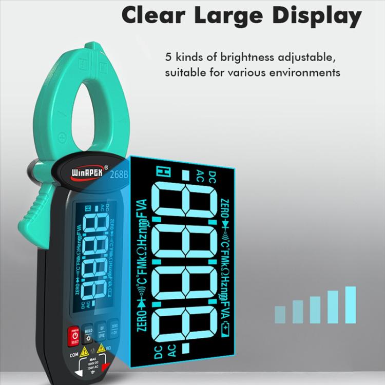 WINAPEX Clamp Meter High-precision AC / DC Voltage and Current Meter, 268B