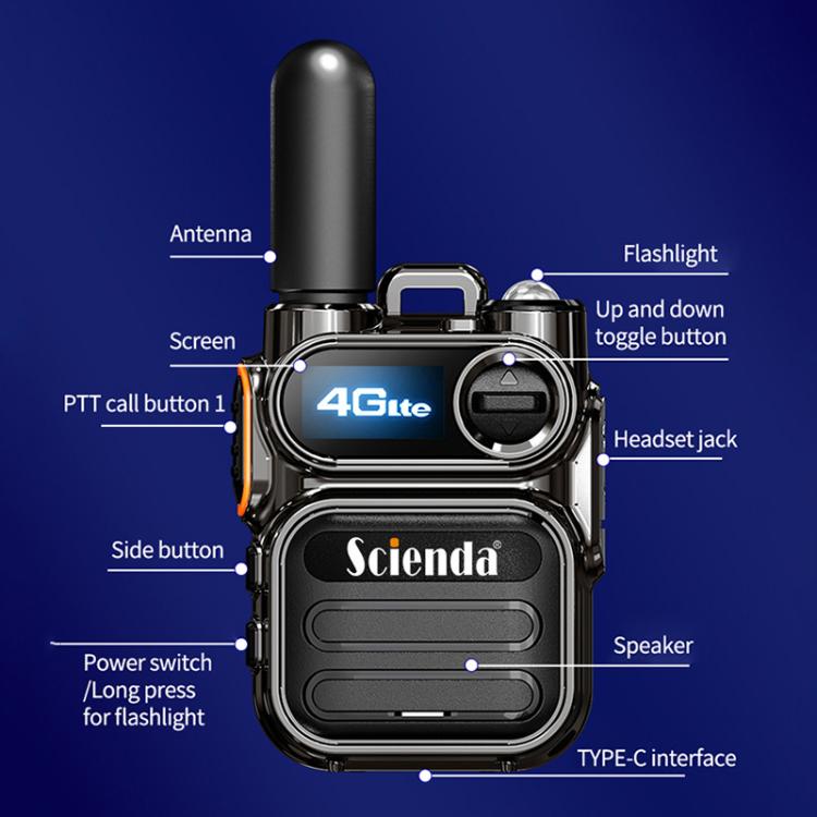 Scienda G388 Global-PTT 4G Two-way Wireless Walkie-talkie Portable Remote Communicator