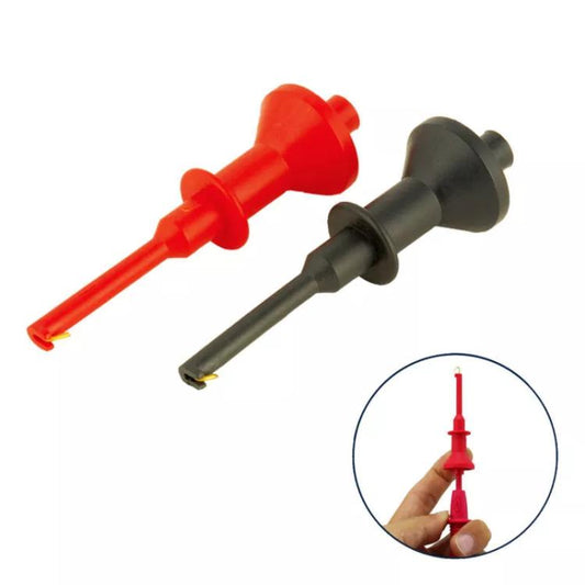1pair Universal Multimeter Extended Telescopic Test Hook, 2mm Straight Plug, 4mm Straight Plug