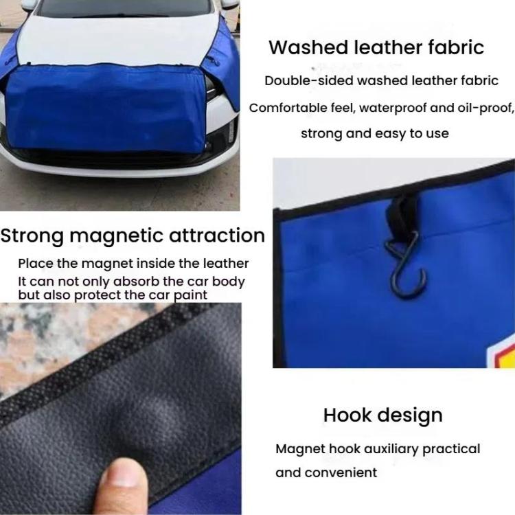 3pcs /Set Car Repair Fender Maintenance Washed Leather Protective Pad, Large
