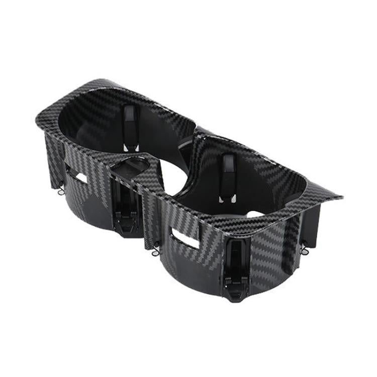 For Mercedes-Benz C-Class W205 / GLC W253 / E-Class W213 Center Console Beverage Cup Holder 2056802391, Black, Black Carbon Fiber, Red Carbon Fiber