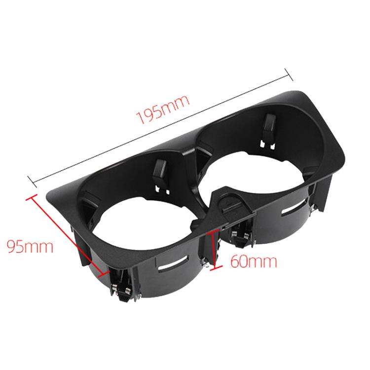 For Mercedes-Benz C-Class W205 / GLC W253 / E-Class W213 Center Console Beverage Cup Holder 2056802391, Black, Black Carbon Fiber, Red Carbon Fiber