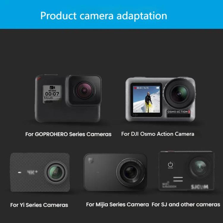 TELESIN Sports Camera Motorcycle Helmet Chin Mount Bracket For GoPro HERO Series / DJI Osmo Action / Insta360