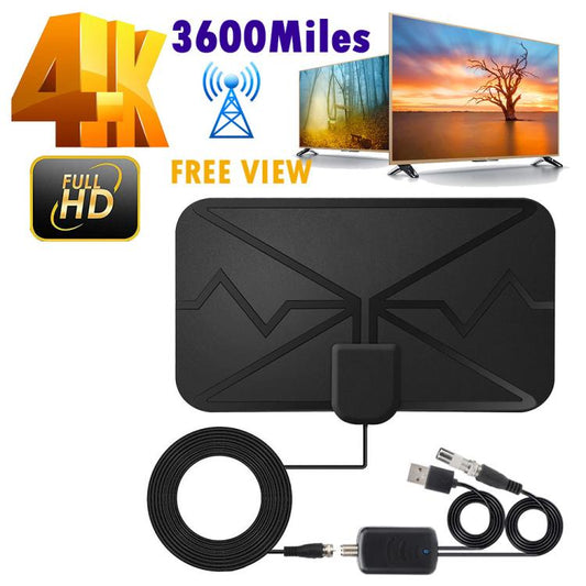 3600 Miles 4K Digital Antenna TV indoor Amplifier Signal Booster DVB-T2 HDTV Antenna