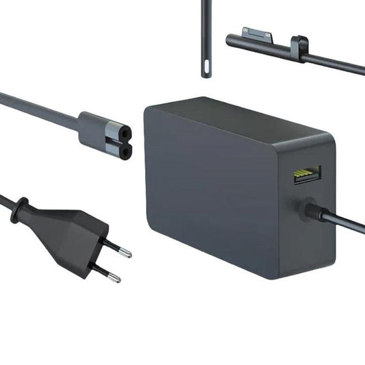 For Microsoft Surface Laptop 65W 15V 4A Fast Charger With 5V 1A USB-A Port AC Adapter