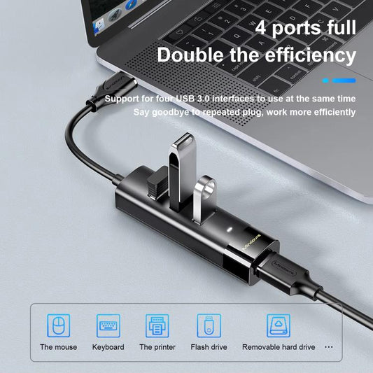To 4-port USB3.0 Long Hub Docking Station Splitter, Mindpure US022 0.3m USB, Mindpure US022 1m USB, Mindpure US022 1.5m USB, Mindpure US023 0.3m Type-C, Mindpure US023 1m Type-C, Mindpure US023 1.5m Type-C