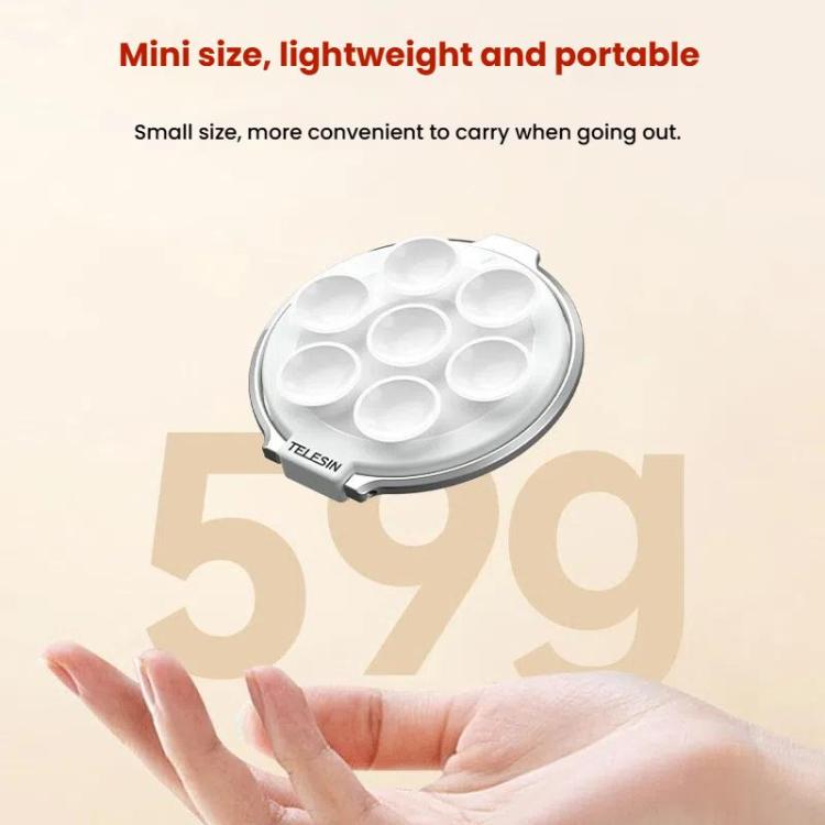 TELESIN MagSafe Suction Cup Mobile Phone Holder Mirror Glass Selfie Mount Portable Silicone Ring Holder