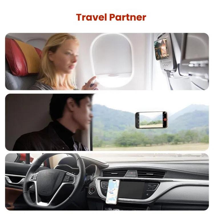 TELESIN MagSafe Suction Cup Mobile Phone Holder Mirror Glass Selfie Mount Portable Silicone Ring Holder