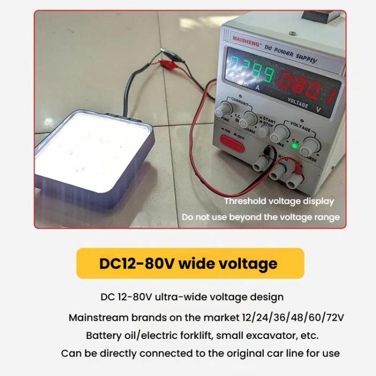 DC 12V-80V Forklift LED High Brightness Front Working Headlight, 4 Inches 9 Beads, 4 Inches 16 Beads