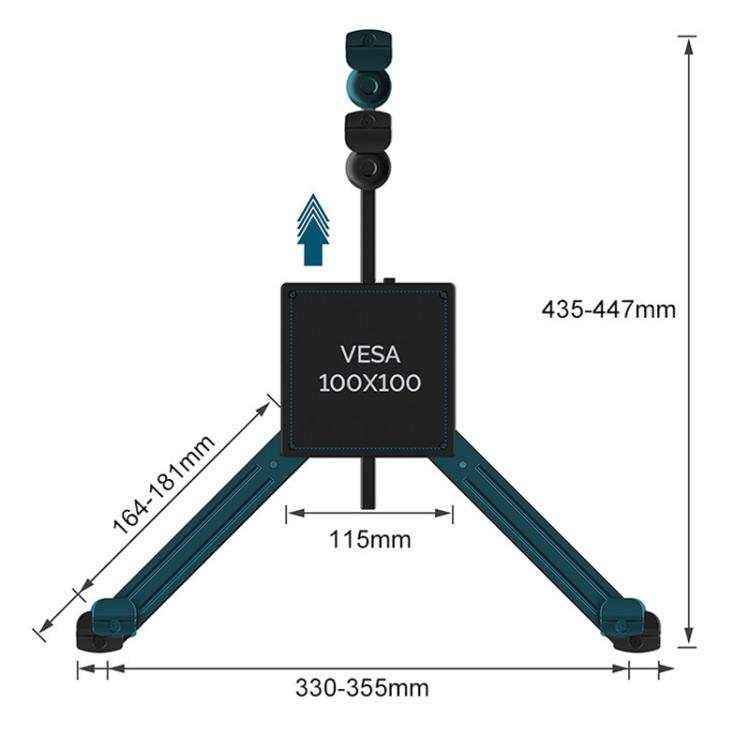 Holeless Monitor Mount for 17-32 Inch Screens Quick Installation and Removal Bracket, Adapter Black