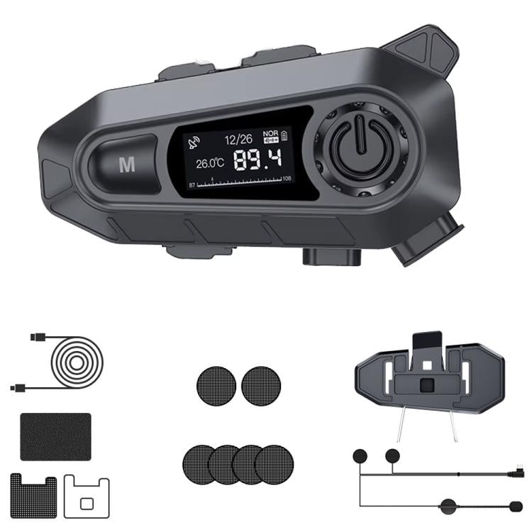 A1 IP67 Waterproof Motorcycle Helmet Noise Reduction Bluetooth Headset, Soft Mic, Hard Mic, Soft and Hard Mics