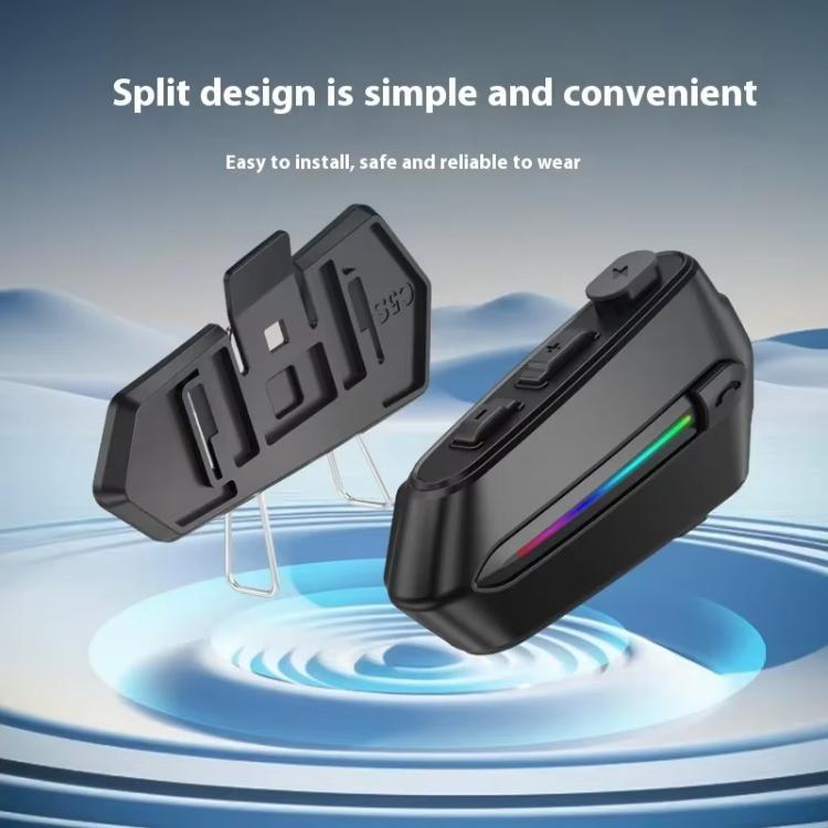 C5S IPX6 Waterproof CVC Noise Reduction Motorcycle Helmet Bluetooth Headset, Soft Mic, Hard Mic, Soft and Hard Mics