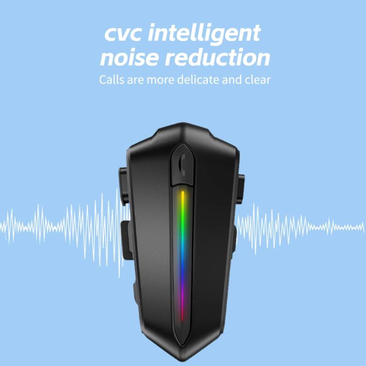 C5S IPX6 Waterproof CVC Noise Reduction Motorcycle Helmet Bluetooth Headset, Soft Mic, Hard Mic, Soft and Hard Mics