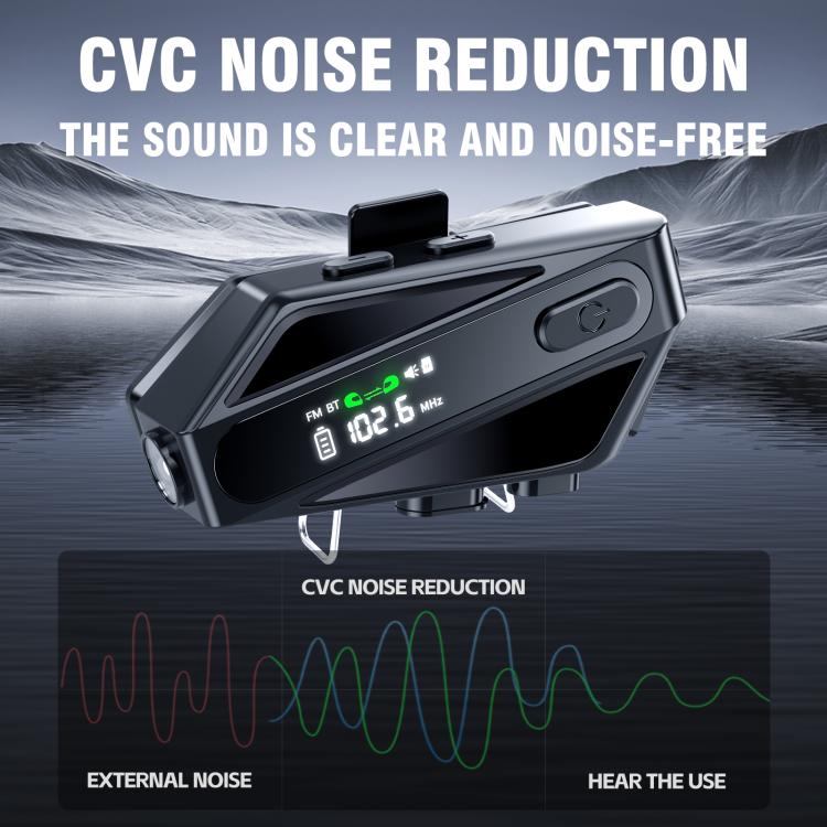 C6 IPX6 Waterproof LED Lighting Wireless Intercom Helmet Bluetooth Headset, Hard Mic, Soft Mic, Soft and Hard Mics
