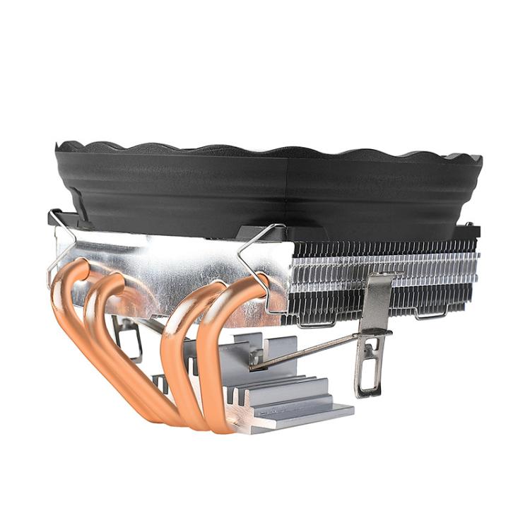 EVESKY 12cm RGB LED CPU Cooler with Dual Copper Heat Pipes Quiet Fan for Desktop Computers